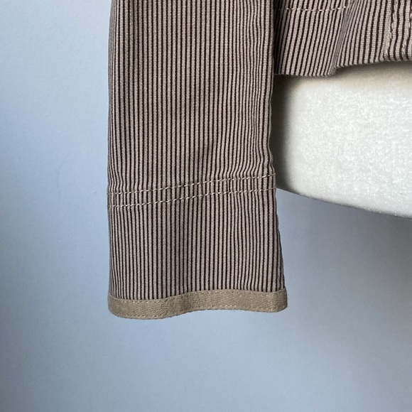 LOFT Ann Taylor Brown Striped Blazer Jacket - Picture 14 of 15